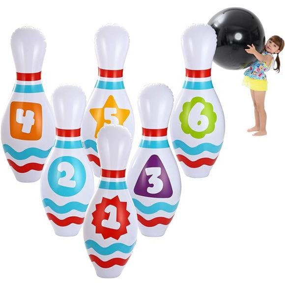 Giant Inflatable Bowling Set for Kids and Adults, Christmas Birthday Party Games - Picture 1 of 7